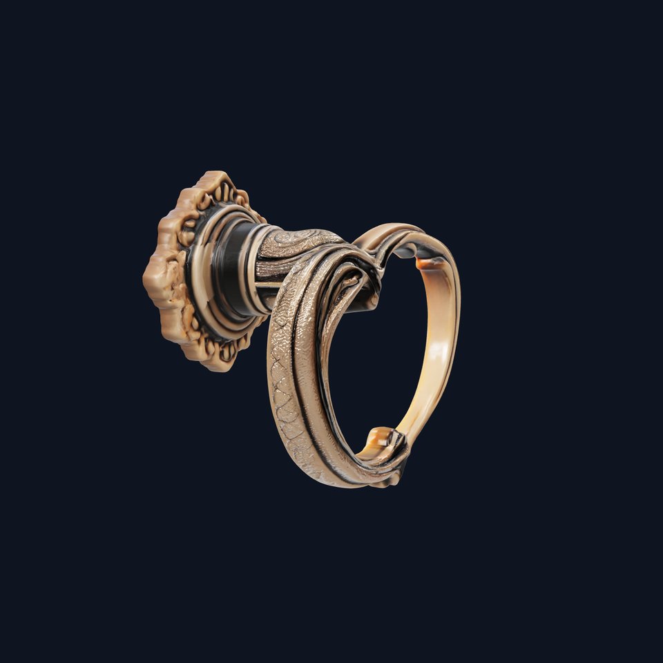 Art Nouveau Door Handle Sculpture model pack